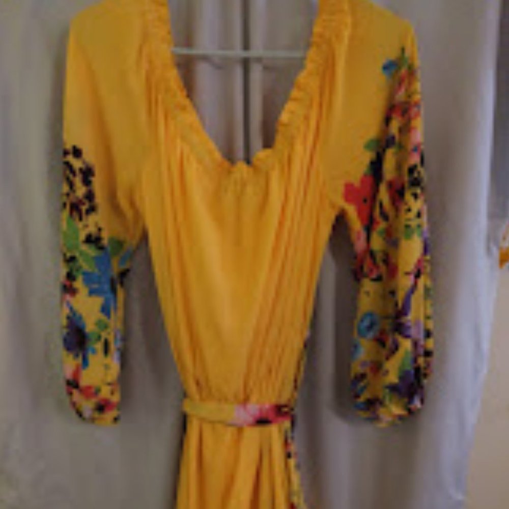 New York & Company Floral Print Dress Size XL